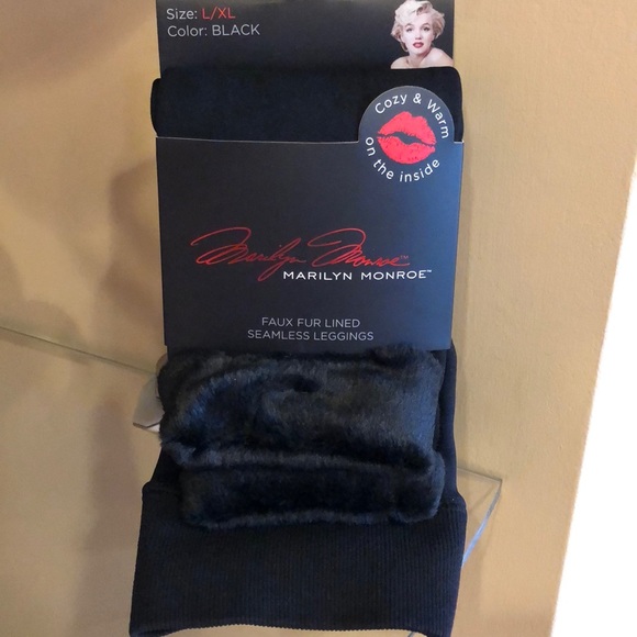 Marilyn Monroe Faux Fur Lined Leggings 